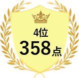 4位 358点