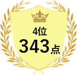 4位 343点