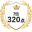 7位 320点